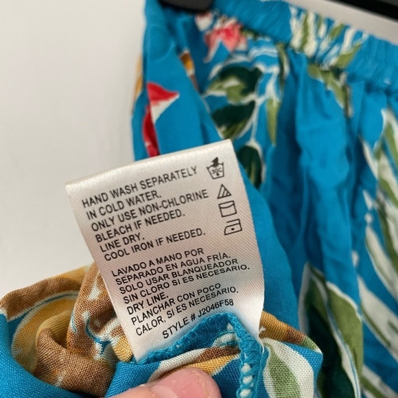 NWOT Patrons of‎ Peace Tropical Floral Print Pull On Skirt with Slit Size XS - Picture 7 of 8